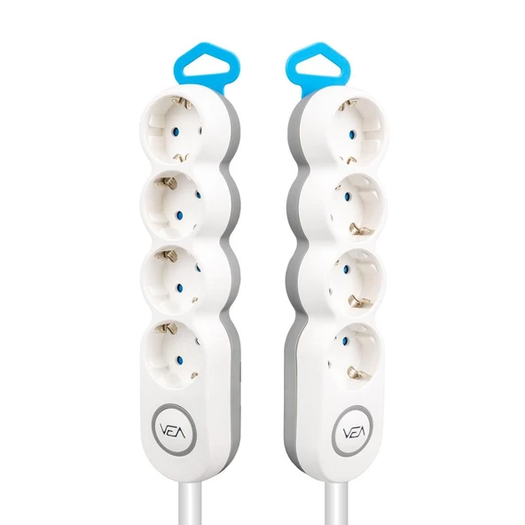 Vea VE-2S4S 4 Lü 1.5 Metre Kablolu Anahtarlı Grup Priz Uzatma Kablosu 3680 Watt 16 Amper - 5