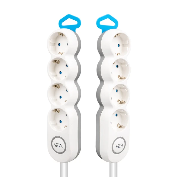 Vea VE-2S4S 4 Lü 1.5 Metre Kablolu Anahtarlı Grup Priz Uzatma Kablosu 3680 Watt 16 Amper - 3