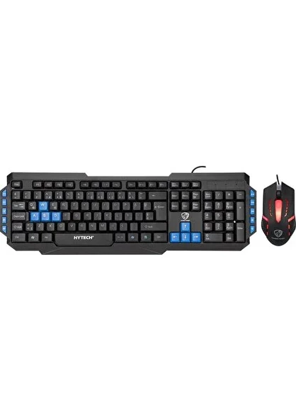 Klavye + Mouse Set Gamy Gaming Oyuncu Combo Q USB Mavi Tuşlu Siyah 35687 Hyk-46 2119 1 Hytech Klavye + Mouse Set Gamy Gaming Oyuncu Combo Q USB Mavi Tuşlu Siyah 35687 Hyk-46 2119