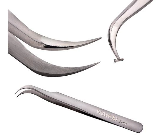 Ayt Baku BK-T7-7-SA Eğri Uçlu Cımbız 12 Cm İnce İş İşçilik Tamir Cımbızı - 4