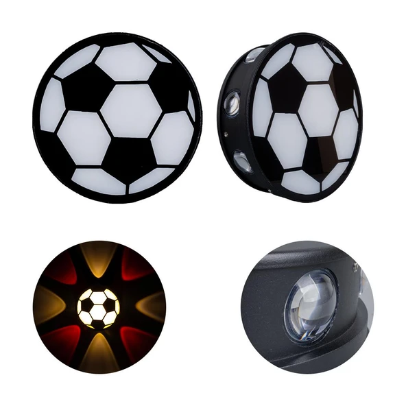 Ayt Powermaster Duvar Aplik Gün Işığı Kırmızı Futbol Topu Dekorlu Dekoratif Gece Lambası Led Aydınlatma 16x5 Cm - 4