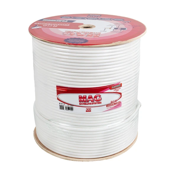 Ayt Mag Platinum Trishield 300 Metre Anten Kablosu Çanak Anten Lnb Uydu Arası Kablo - 2