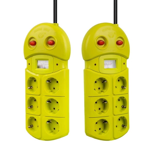 Vea VE-970B 6 Lı 1.5 Metre Grup Priz Uzatma Kablosu 3860 Watt 16 Amper Isınmaya Dayanıklı - 5