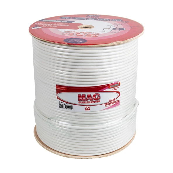Ayt Mag Platinum Trishield 300 Metre Anten Kablosu Çanak Anten Lnb Uydu Arası Kablo - 3