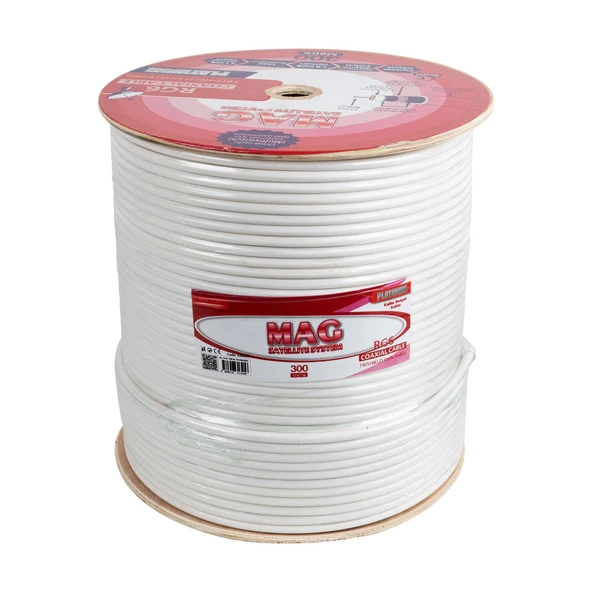 Ayt Mag Platinum Trishield 300 Metre Anten Kablosu Çanak Anten Lnb Uydu Arası Kablo - 6