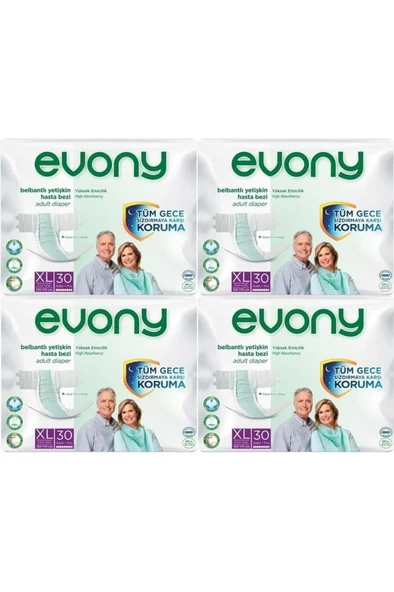 Hasta Bezi Yetişkin Bel Bantlı Tekstil Yüzey Extra Large- Ekstra Büyük Boy 120 Adet (4pk*30)