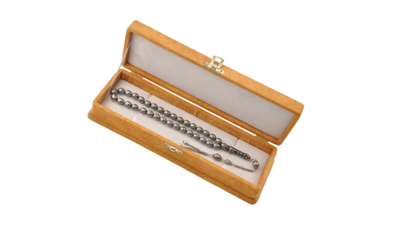 Kadife Hardal Sarısı Tesbih Kutusu - 2