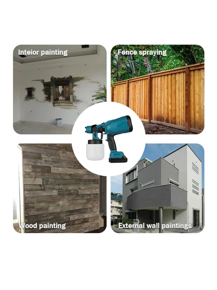 Germany Style 258VFX Yüksek Basınçlı Çift Akülü Sprey Boya Püskürtme Tabancası - 5