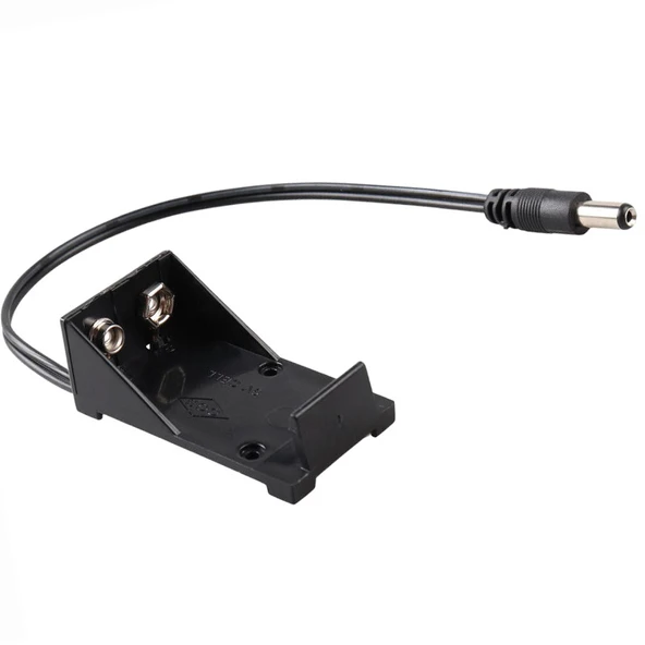 Powermaster Jack lı 9 Volt İçin 2.1 Mm Pil Yuvası IC-232B Ardunio Deney İçin Pil Yuvası Adaptör Soket Uçlu - 2