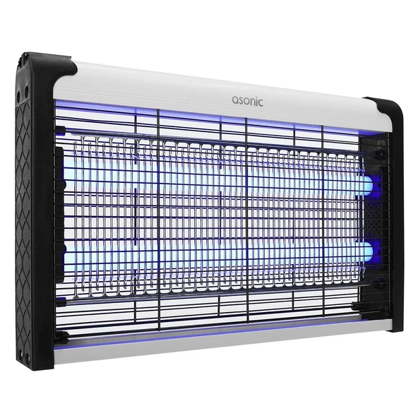 Asonic Siyah 6 Watt + 2000 Volt İki Ledli Sinek Öldürücü AS-A29 Mor Işık Sivri Sinek Cız - 6