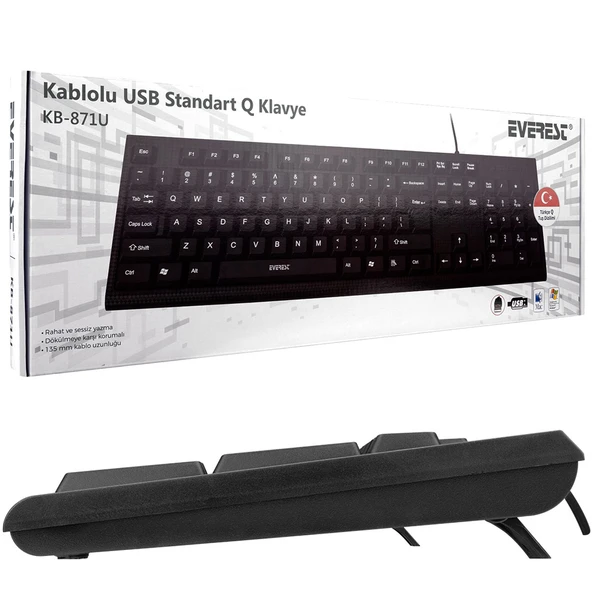 Everest Usb Q Standart Klavye KB-871U - Resim 3