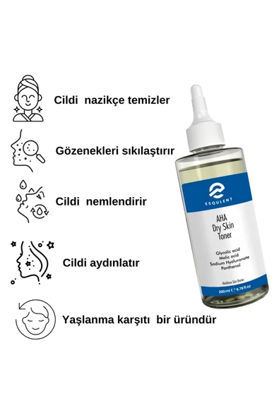 Aha Dry Skin Toner / Kuru Ciltler Için Aha Içeren, Canlandırıcı Tonik 200 ml - 4