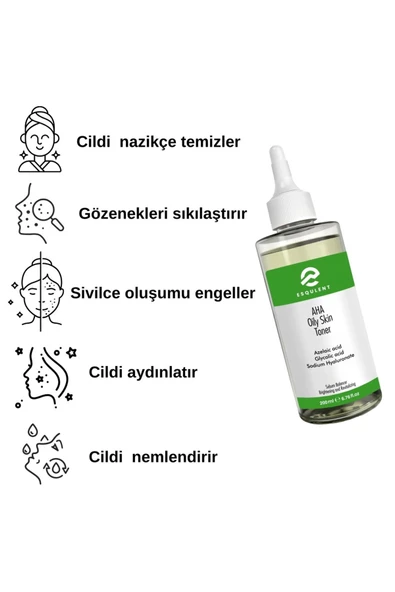 AHA Oily Skin Toner / Yağlı Ciltler için AHA İçeren, Sivilce Önleyici Tonik 200 ml - 4