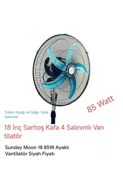 SARHOŞ KAFA VANTİLATÖR 85 WATT
