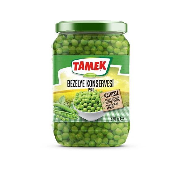 Tamek Bezelye Konserve 670 gr Cam x 2 Adet - 2