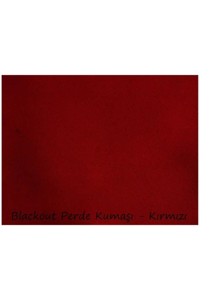 Kırmızı Blackout Karartma Fon Perde Güneşlik Pilesiz Extraforlu Düz Dikim - 5