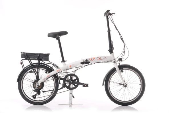 OLA Electrolight EFL1 Elektrikli Beyaz Elektrikli Katlanabilir Bisiklet 20