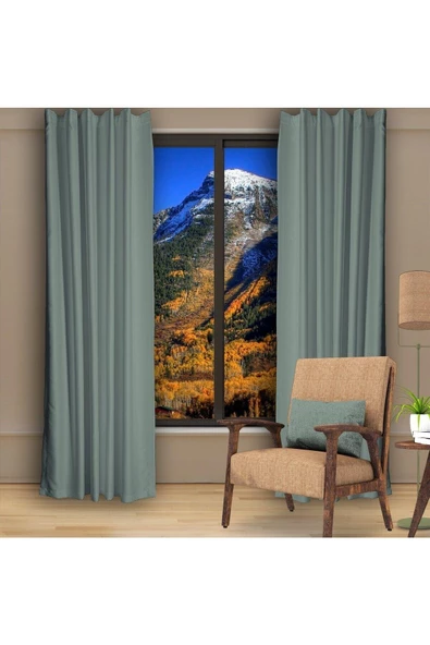 Mint Blackout Karartma Fon Perde Güneşlik Pilesiz Extraforlu Düz Dikim ürün görseli