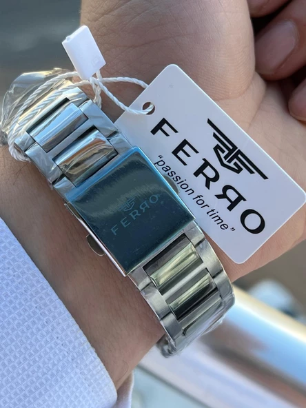 Ferro 2 Yıl Garantili Otomatik Mekanizma 3 Atm Su Geçirmez Çelik Kordon Erkek Kol Saati EFM.1443-L3 - Resim 6