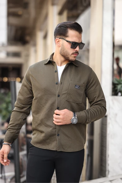 a02teks Slim Fit Düğmeli CEPLİ Hırka - Resim 2