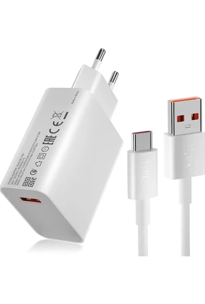 67W Turbo Telefon Şarj Cihazı Aleti Kablo/adaptör Seti TYPE-C Usb Xiaomi Redmi Uyumlu Duvar Tipi