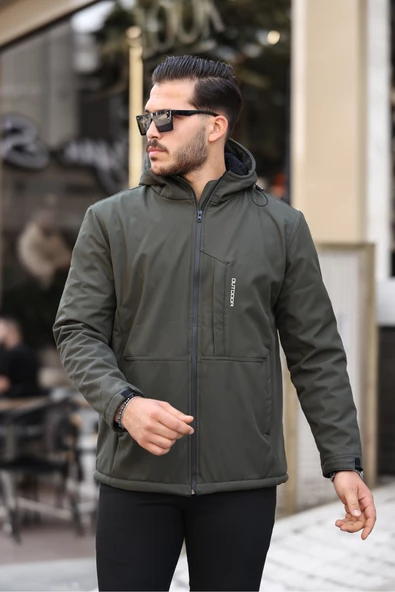 a02teks Su Ve Rüzgar Geçirmez Kürklü Softshell Erkek Mont