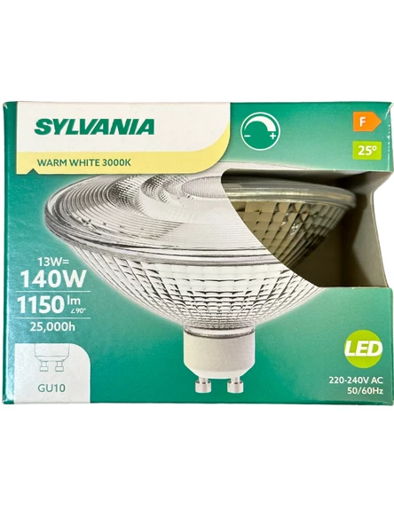 Sylvania 13W (140W) 3000K (Sarı Işık) GU10 Duylu Dim Edilebilir Led Spot Ampul (10 Adet) - 2