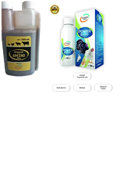 Organik Aminoasit  Ve Mineral 500 Ml + Power Brood 100 Ml  (Muhteşem İkili )
