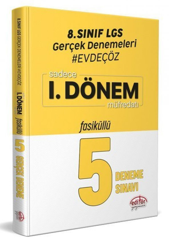 LGS Evde Çöz 1. Dönem Fasiküllü 5 Gerçek Deneme Editör Yayınları - 1