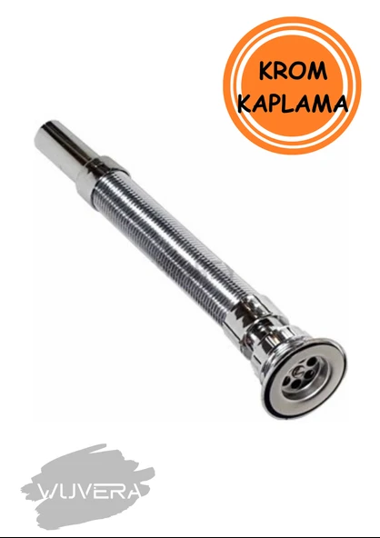 WUVERA Krom Kaplama Körüklü Lavabo Sifonu - 35-75 CM