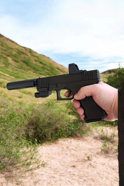 Glock 19 Maketi Eklentili Hareketli Özel Tasarım - 2