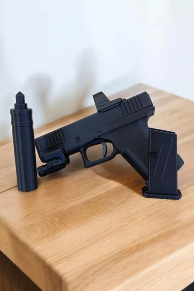 Glock 19 Maketi Eklentili Hareketli Özel Tasarım - 4