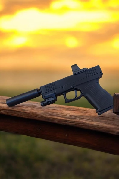 Glock 19 Maketi Eklentili Hareketli Özel Tasarım - 3