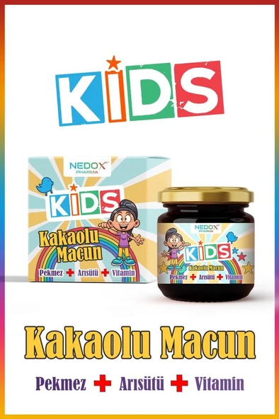 Nedox Kids Çocuklar Için Özel - Arı Sütü, Pekmez, Bal Ve Vitamin Katkılı Kakaolu Macun - 2