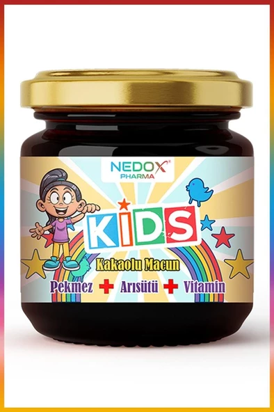 Nedox Kids Çocuklar Için Özel - Arı Sütü, Pekmez, Bal Ve Vitamin Katkılı Kakaolu Macun