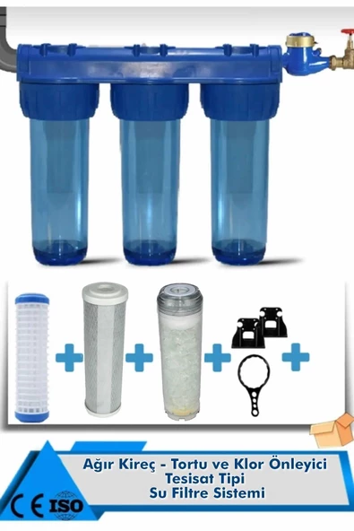 Üçlü Su Filtresi Daire Ve Bina Girişi Için Üçlü Set Arıtma Sistemi - Resim 2