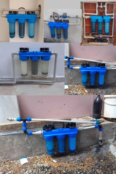 Üçlü Su Filtresi Daire Ve Bina Girişi Için Üçlü Set Arıtma Sistemi - Resim 3