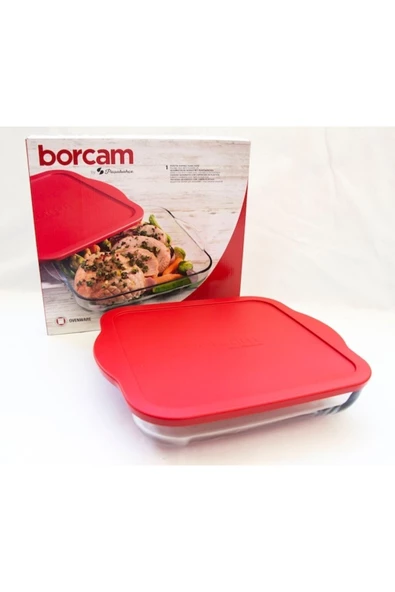 Paşabahçe 59024/1 Plastik Kapaklı Kare Borcam - 3