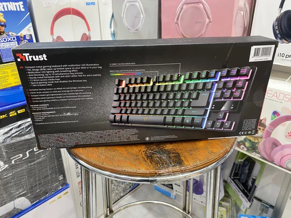 Trust GXT 833 Thado LED TKL Metal Oyun Gaming Klavye - Türkçe - 2