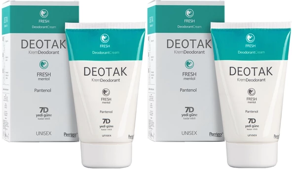 Deotak Krem Deodorant Unisex 35ML Fresh (Mentol) (2 Li Set)