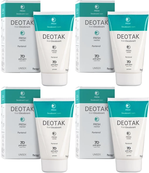 Deotak Krem Deodorant Unisex 35ML Fresh (Mentol) (4 Lü Set)