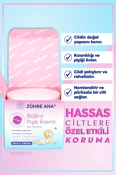 Zühre Ana Baby Pişik Kremi Bebek Bakım Kremi 100 Ml