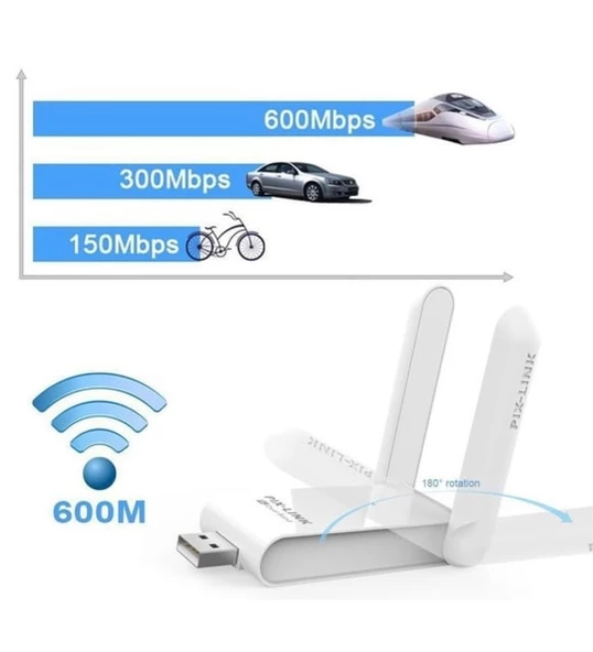 Concord W-6 Dual Band Wi-Fi Adaptör pix-link 600 mbps