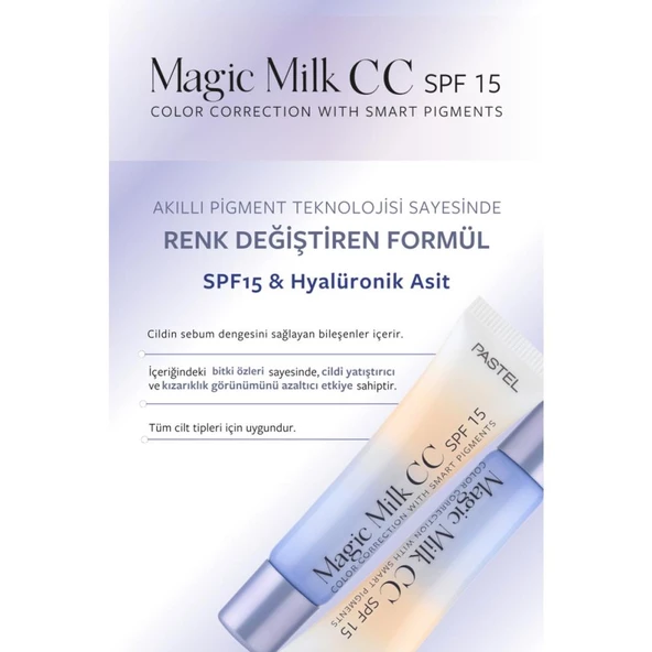 Pastel Magic Milk Color Correction 51 Medium Deep cc Krem SPF 15 - 4