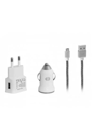 ANDROID USB DATA KABLO+ADAPTÖR+ARAÇ ŞARJ KİTİ  FA-7540MU