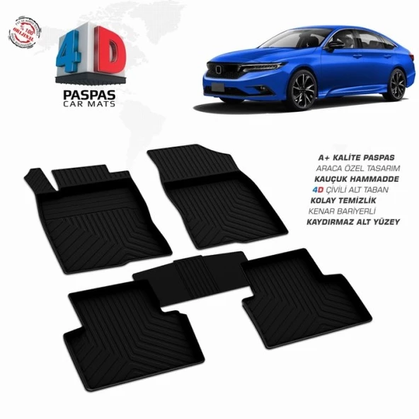 HONDA CIVIC 2021- ARACA ÖZEL 4D HAVUZLU PASPAS ürün görseli 1