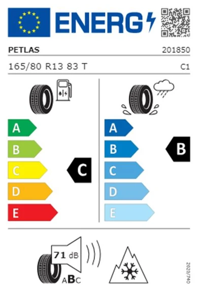 Petlas 165/80 R13 TL 83T SNOWMASTER 2 Kış Lastiği (Üretim Tarihi:2024) - 2