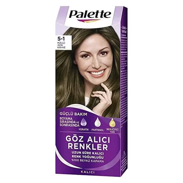 Palette Göz Alıcı Renkler Saç Boyası 5-1 Küllü Açık Kahve