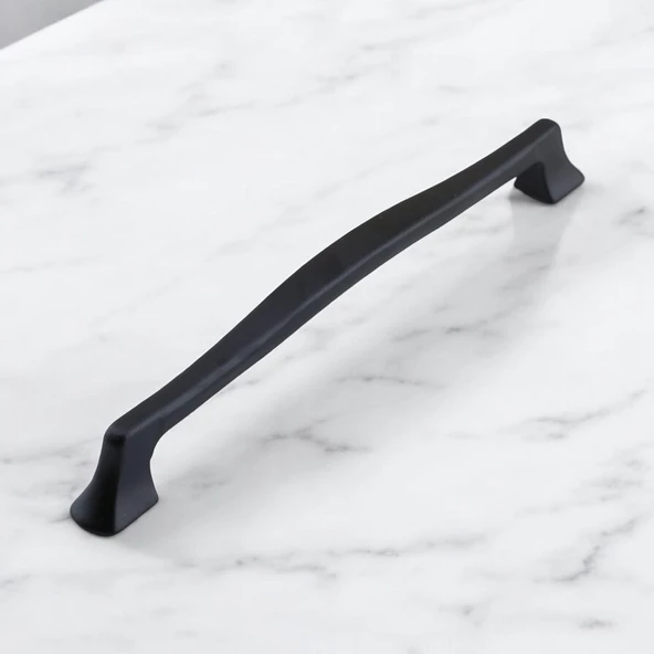 Venüs Siyah Metal Kulp 160 mm -16 cm Mobilya Çekmece Mutfak Dolabı Dolap Kulpları Kulbu Kulpu Siyah - 6