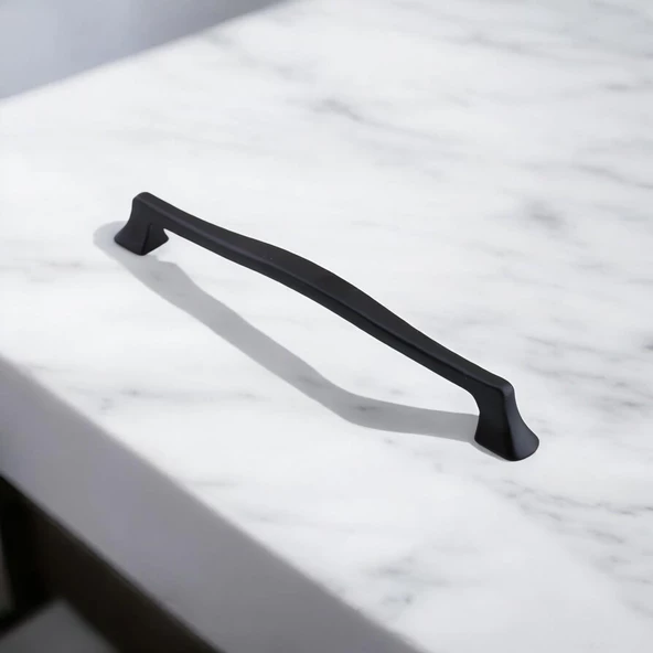Venüs Siyah Metal Kulp 160 mm -16 cm Mobilya Çekmece Mutfak Dolabı Dolap Kulpları Kulbu Kulpu Siyah - 5